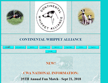 Tablet Screenshot of continentalwhippetalliance.com